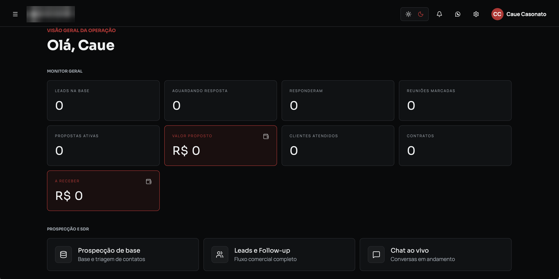 CRM white label com integração com a Meta