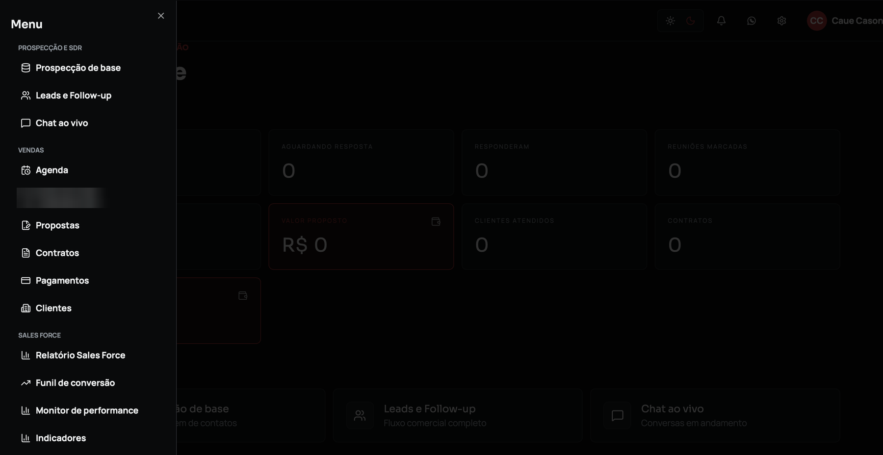 CRM white label com integração com a Meta